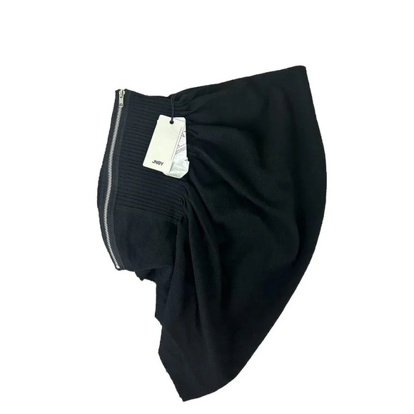 JNBY Asymmetrical Women’s Mini Skirt Black 100% Wool Size Small New - Picture 1 of 16